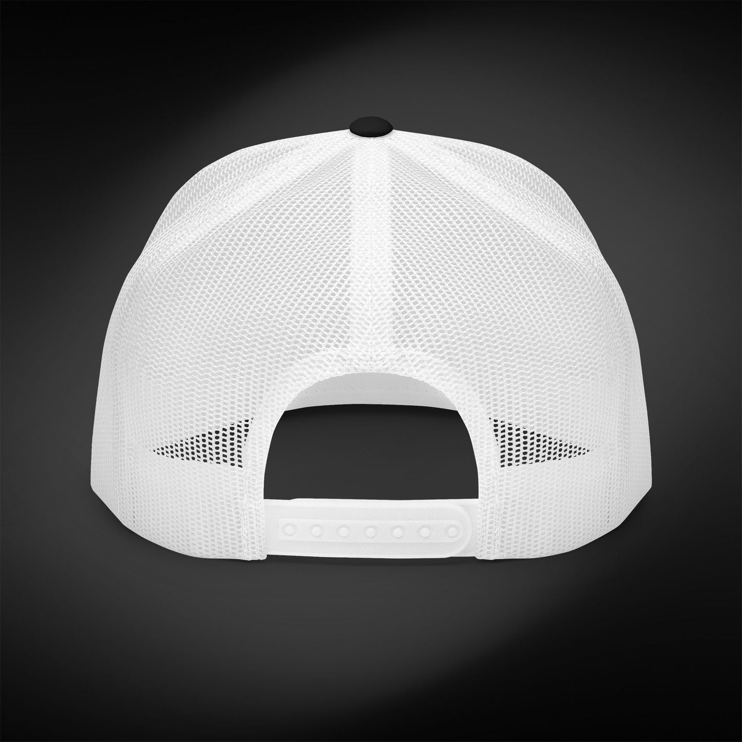 Flat Bill Trucker - White Embroidery