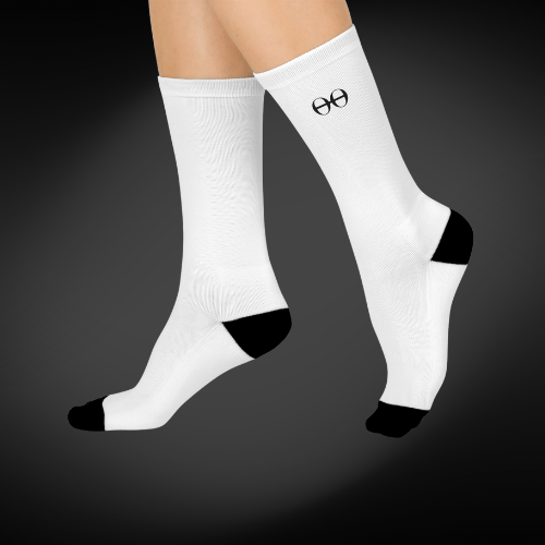 Shooters Shoot. Crew Socks - White
