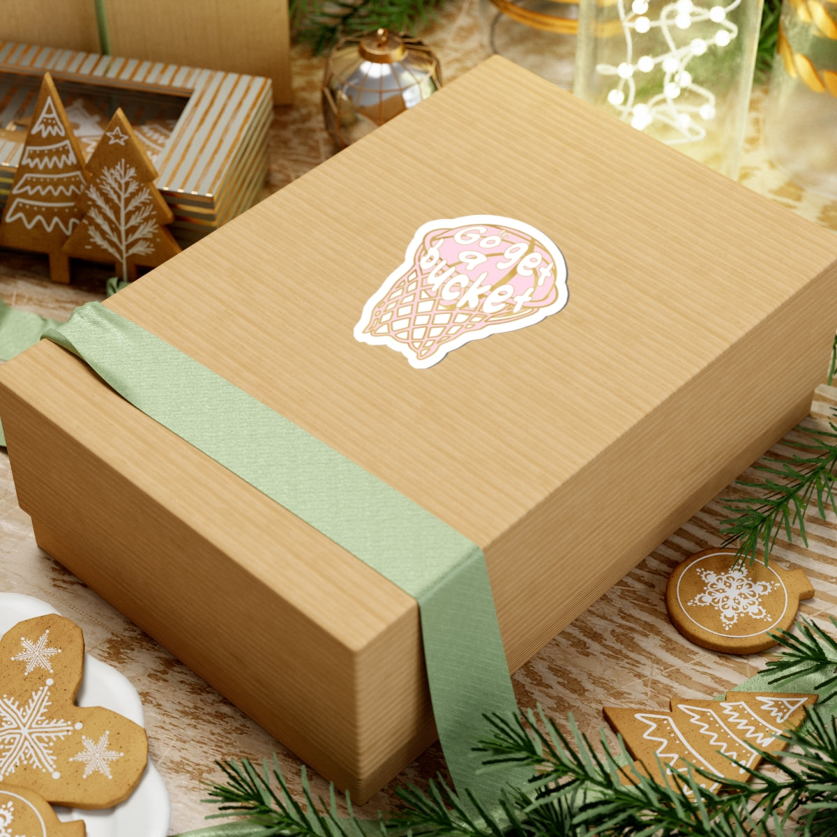 Go Get A Bucket Pink Sticker