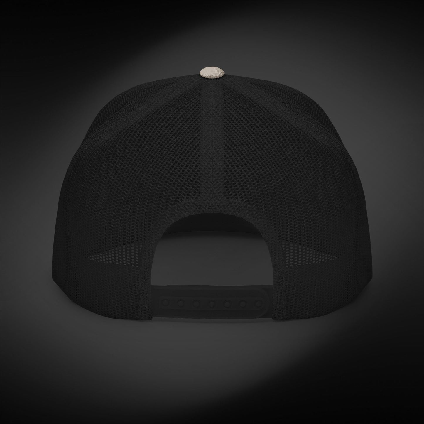 Flat Bill Trucker - Black Embroidery