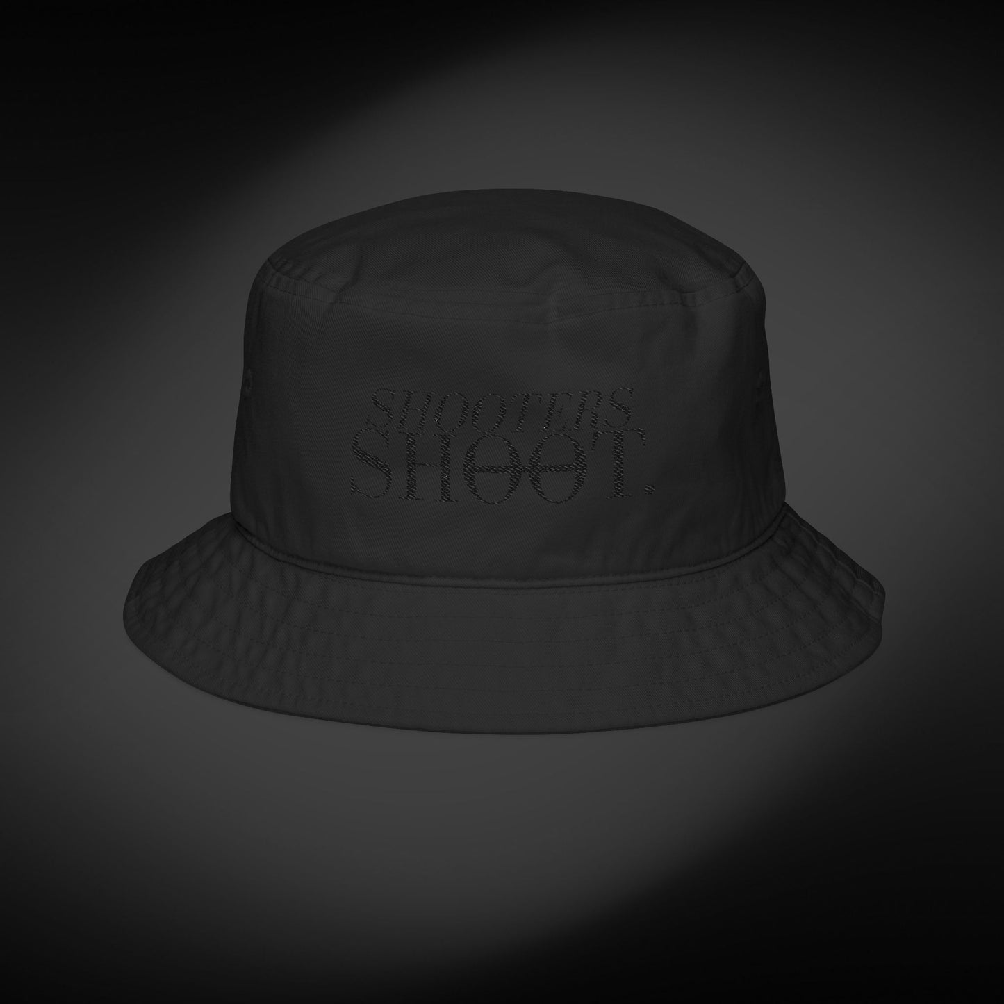 Bucket Hat - Black Embroidery
